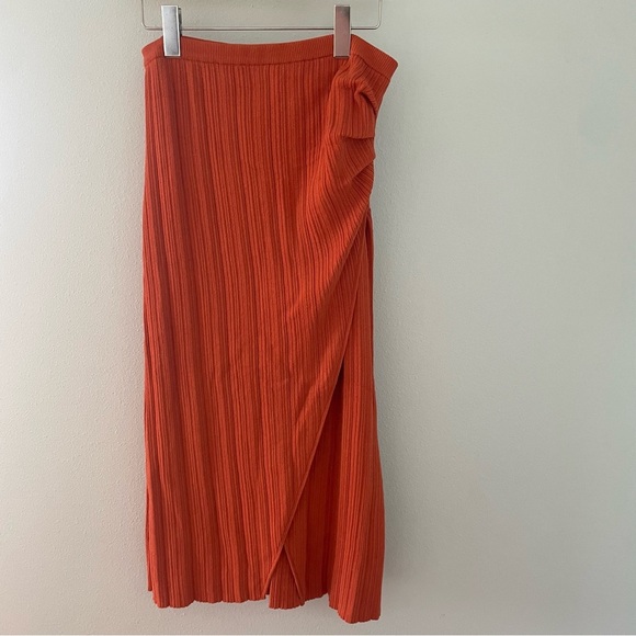 WAYF Cross Over Skirt Orange size large - Picture 12 of 12